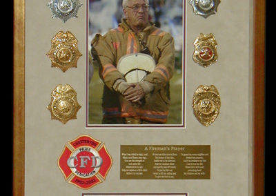 Framed Fireman Badges