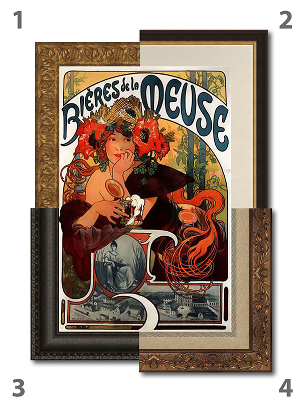 mucha framed print, frame comparisons, see it framed