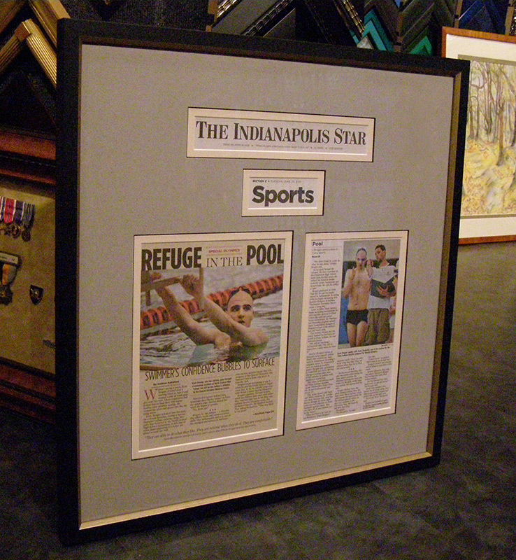 custom framed newspaper