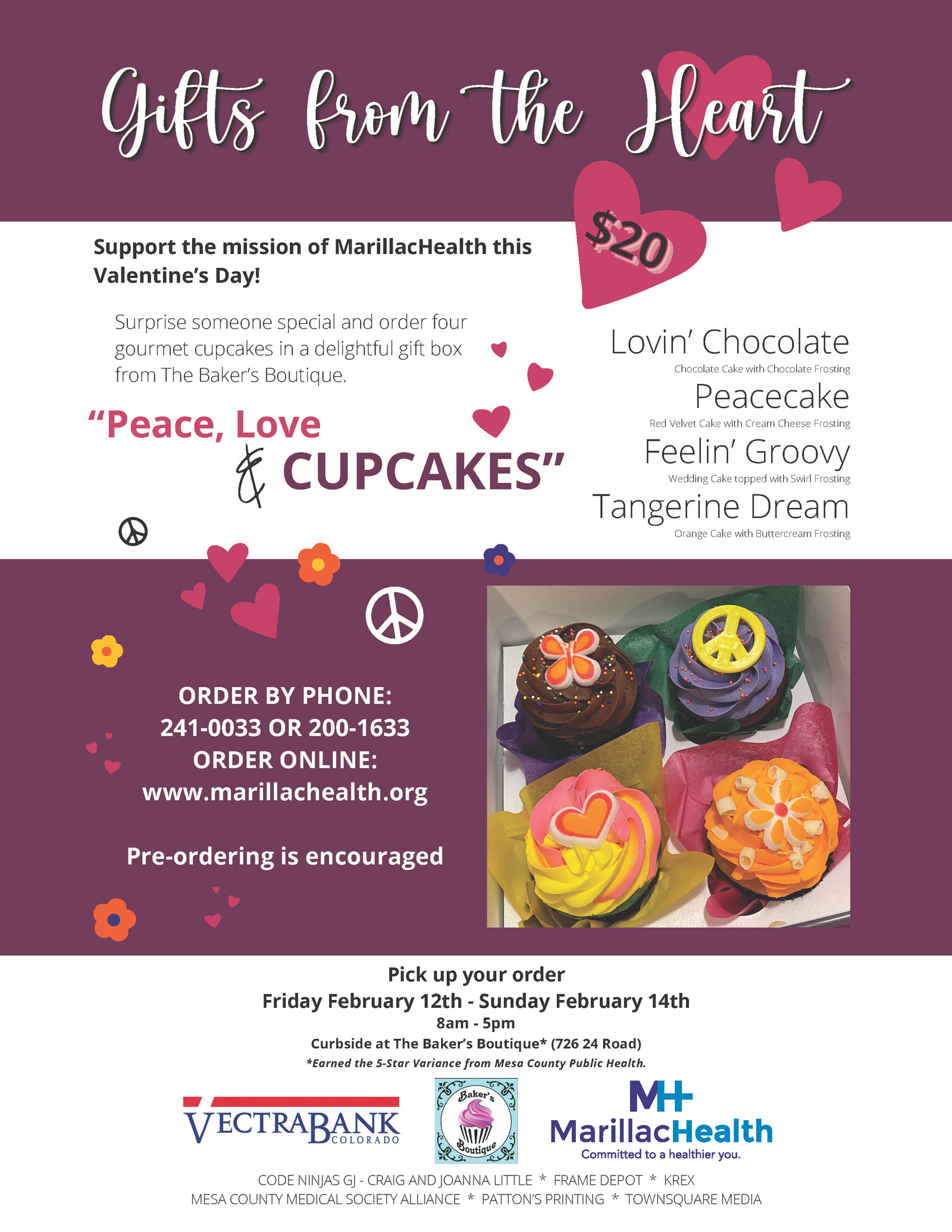 cupcake fundraiser poster