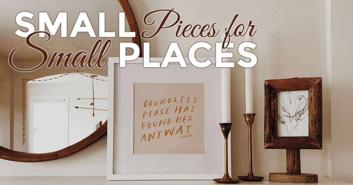 small pieces of art for small spaces banner