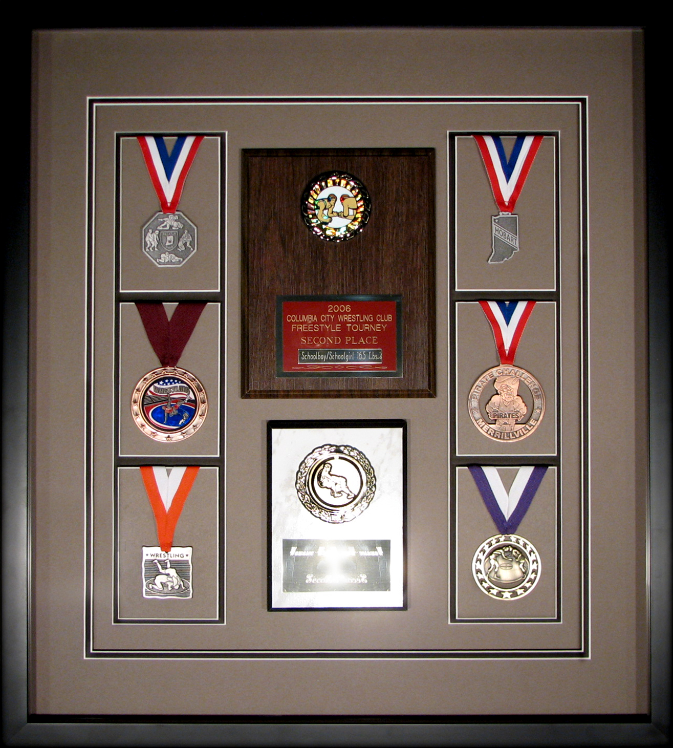 custom framing of sports medals and awards