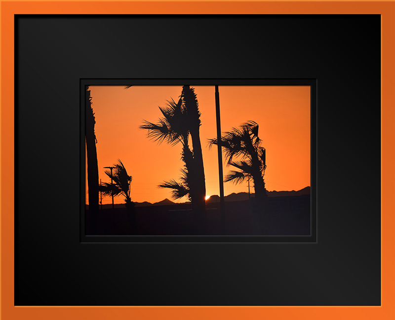 orange and black frame