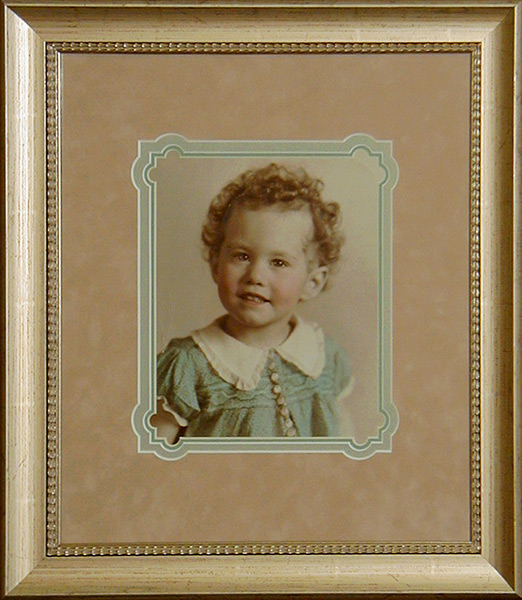baby picture framed by local framer