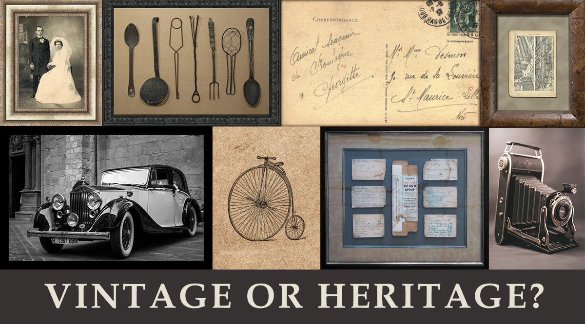 vintage or heritage plus images of old photos
