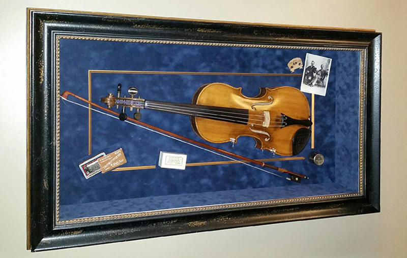 frame with violin