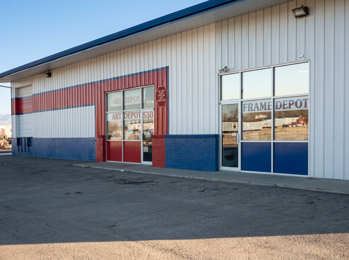 A view of the original Frame Depot and Art Depot building on 25 Road.